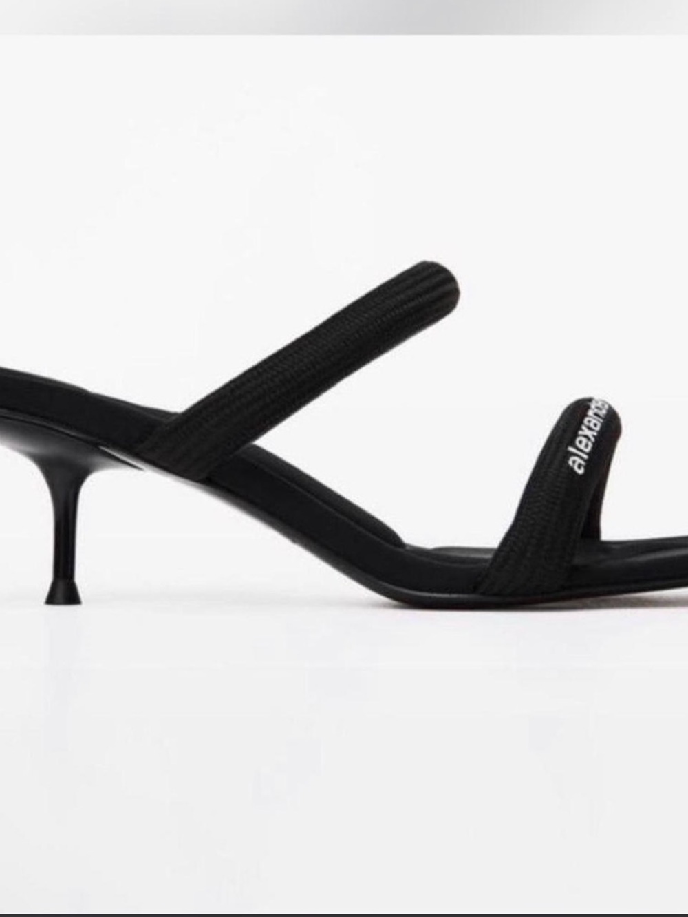 NWT 👠 Alexander Wang Jessie Kitten Heel Slide Sandals. Sz. 41 US 9,5/10 - Picture 4 of 7